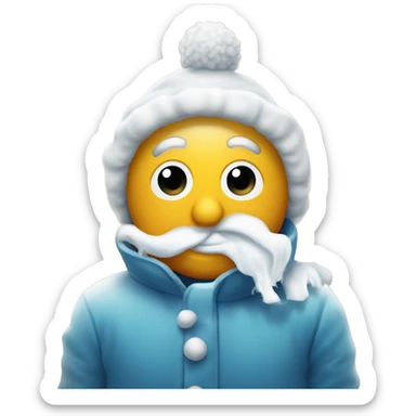  Emoticone boule de neige sticker