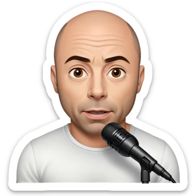 generate realistic detailed joe rogan podcast sticker