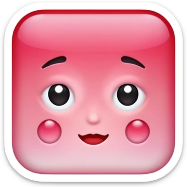 Blush pink and red sticker