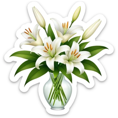 bouquet of lilies  sticker