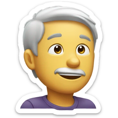 a man nodding and raising his arm sticker