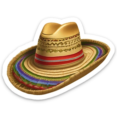 Sombrero vueltiao with an accordion sticker