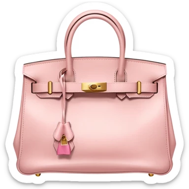 light pink birkin bag with bow sticker