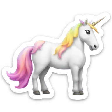 Unicorn pooping unicorn sticker