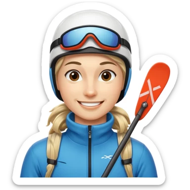 Xc skier sticker