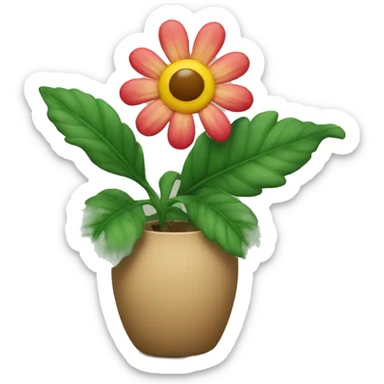 flower and leaf still life sticker