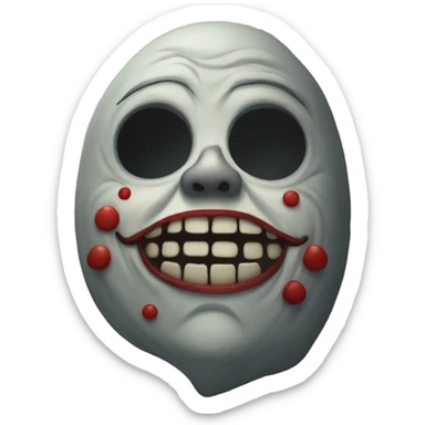 Grave with clown sticker