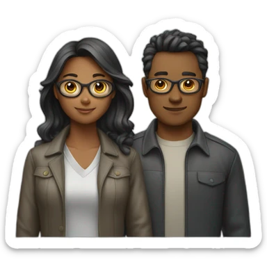 3 great data heros, 2 females, 1 male  sticker