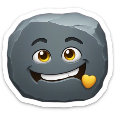 happy funny rock sticker