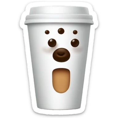 A coffe cup sticker