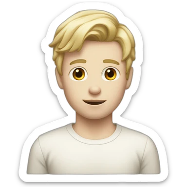 Pale boy with dirty blond hair sticker