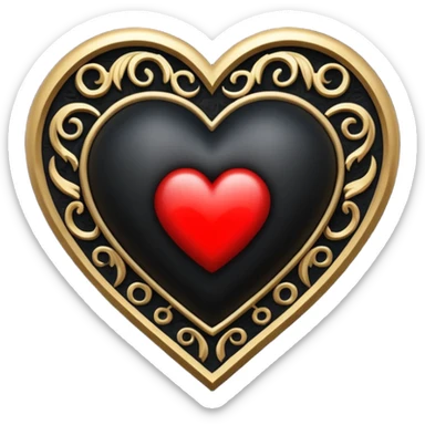 Black heart creative goth sticker