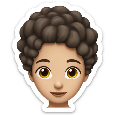 girl with dark hair, fair skin, brown eyes girl with dark hair, fair skin, brown eyes sticker