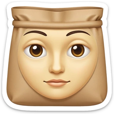 Face with bags under eyes sticker