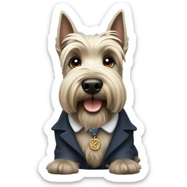 Scottish terrier looking proper  sticker