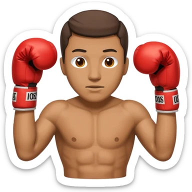 Can you make a cardboard box man with boxing gloves sticker