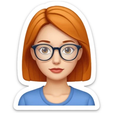 Reading Glasses Lady sticker