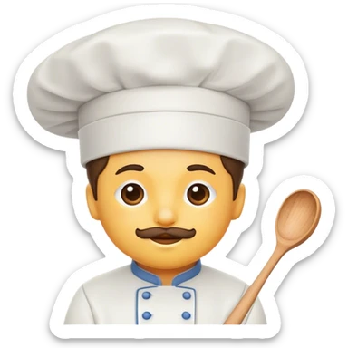plain chefs hat without anyone wearing it  sticker