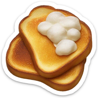 french toast on a white plate sticker