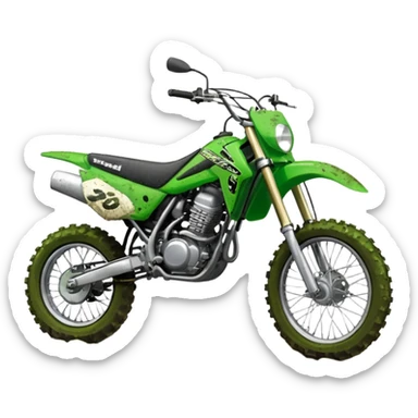 green kawasaki 250 dirt bike sticker