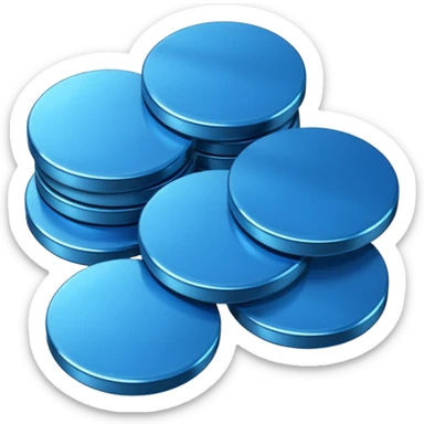blue coins credit pack sticker