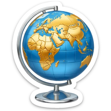 Time Zone Globe sticker
