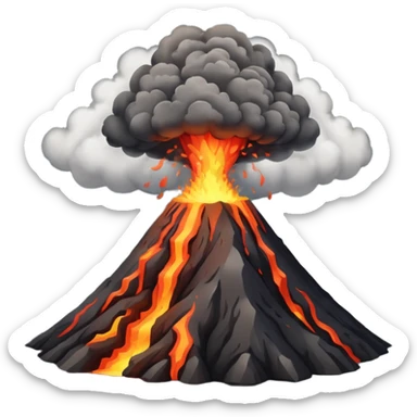 volcano sticker