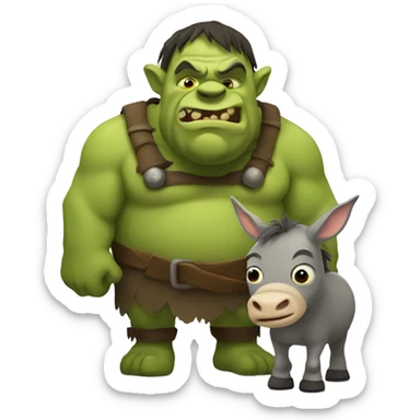 ogre with a donkey sticker