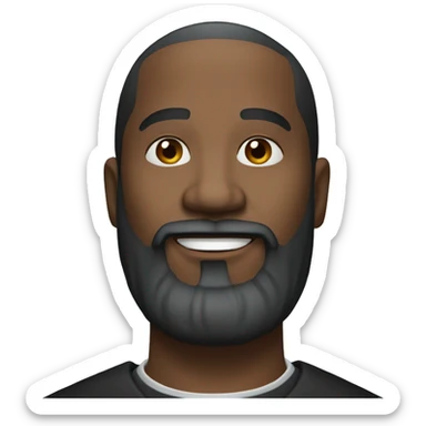  black hair black beard pastor sticker