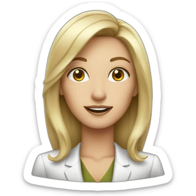 white woman boss sticker