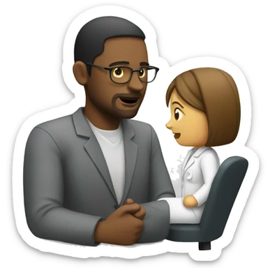 Therapist talking to client  sticker