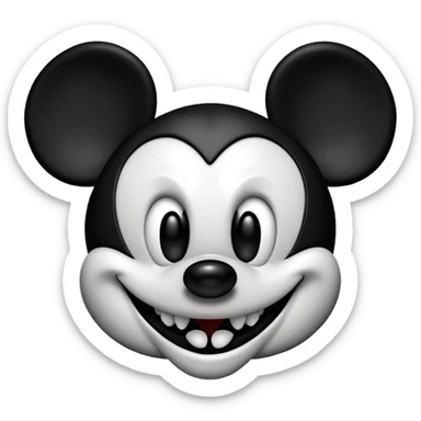 Evil mickey mouse sticker