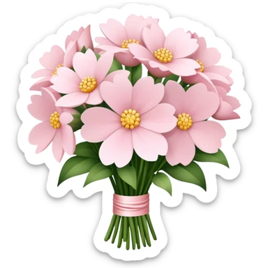 pale pink flower bouquet  sticker