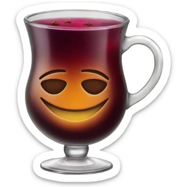 Mulled wine with star anise sticker