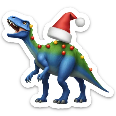 Dinosaur Christmas  sticker