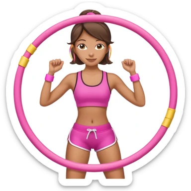 hula hoop workout pink sticker