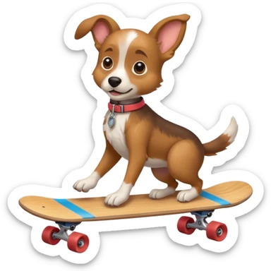 Dog on a skateboard  sticker