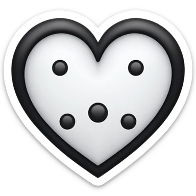 Esse emoji "🤍" com bolinhas pretas  sticker