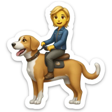 cat-riding-dog sticker