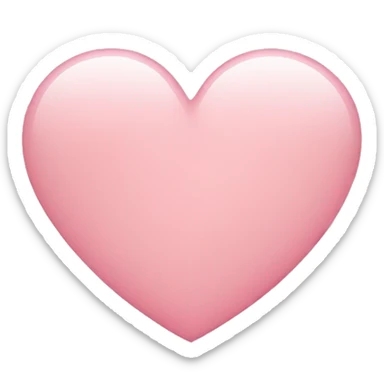 Light pink heart emoji sticker