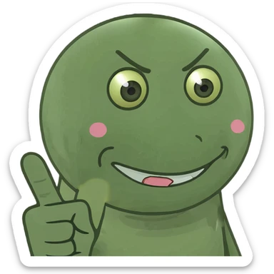 Emoji sticking up middle finger sticker