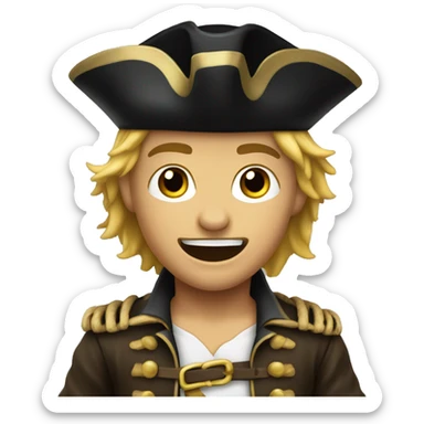 Niño disfrazado de pirata sticker