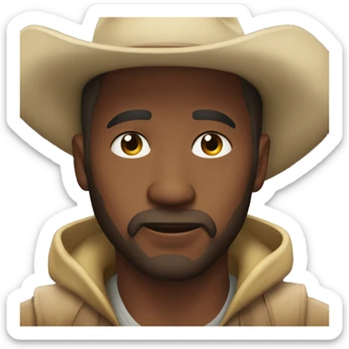 an emoi of kane west going west sticker