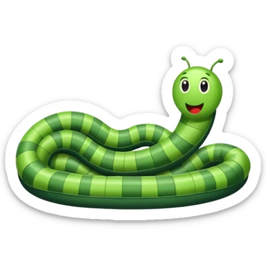 Worm on a trampoline  sticker