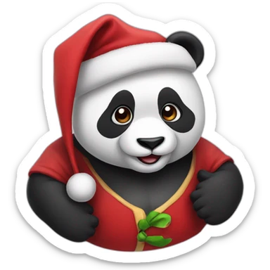 PANDA SANTA sticker