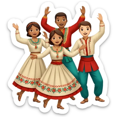 I want an emoji with people making a “horă” sticker