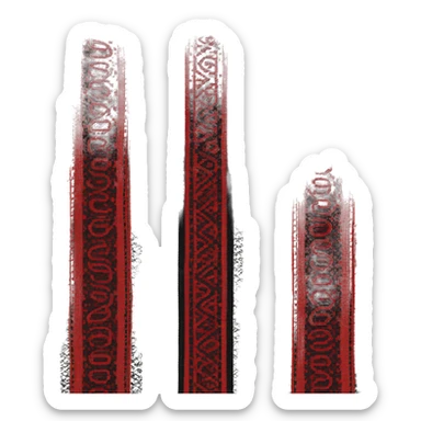 Long sleeve red and black tatreez stitching dress sticker