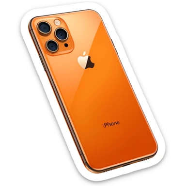 Un iPhone 17 Pro Max color naranja sticker