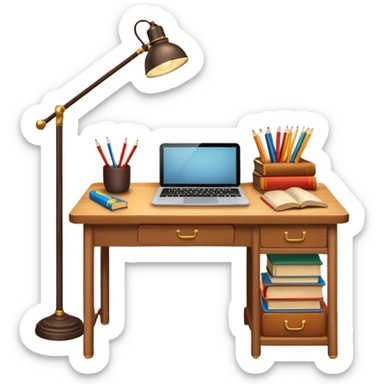 Simple Student Desk sticker
