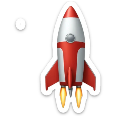 Red rocket sticker
